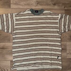 Casual Striped Men's Tee in Black and White